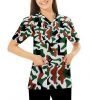 Camouflage V-neck Set 4 Pockets Unisex (2 pocket top & 2 pocket black pant)