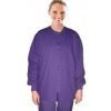 Scrub jacket 3 pocket solid ladies full sleeve with rib snap button