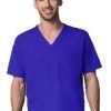 Stretchable Top v neck 3 pocket half sleeve unisex in 35% Cotton 63% Polyester 2% Spandex