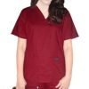 Stretchable Scrub set 5 pocket solid ladies half sleeve (top 2 pocket with 1 pencil pocket and pant with 2 cargo pocket) in 35% Cotton 63% Polyester 2% Spandex