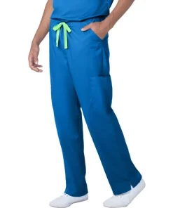 Pant 6 pocket 2 side pocket 2 cargo pocket with cell phone pocket 1 back pocket half elastic waistband unisex