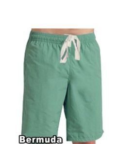 Poplin fabric bermuda with 2 side pockets 1 back pocket elasticated twill drawstring (white) (inseam is 11 inches)
