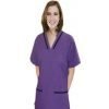 Contrast bias v-neck tunic style 2 pocket top half sleeve