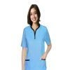 Set 5 pocket ladies half sleeve tunic style solid (top 2 pocket with bottom 3 pocket)