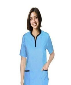 Set 5 pocket ladies half sleeve tunic style solid (top 2 pocket with bottom 3 pocket)