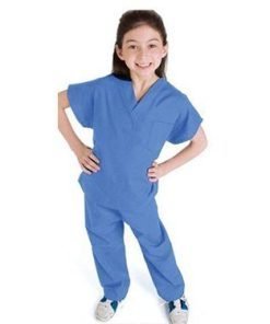 Children scrub top half sleeve 2 front pocket solid