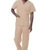 Scrub set 4 pocket solid unisex half sleeve (3 pocket top with normal 1 pocket pant)
