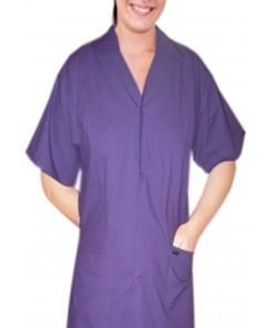 Scrub set 4 pocket solid ladies front open collar with snap buttons half sleeve (2 pocket top 2 pocket boot cut pant)
